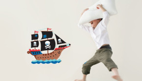 muursticker piraten, piratenkamer, piraten accessoires, piratenthema