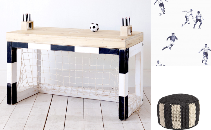 voetbalkamer, jongenskamer, voorbeeld kinderkamer