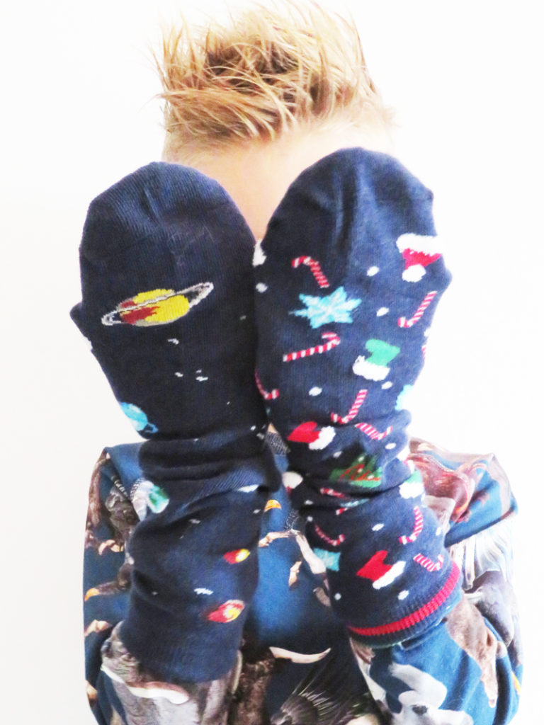 galaxy sokken, kerstsokken, leuke kindersokken, sokken zonder naadjes