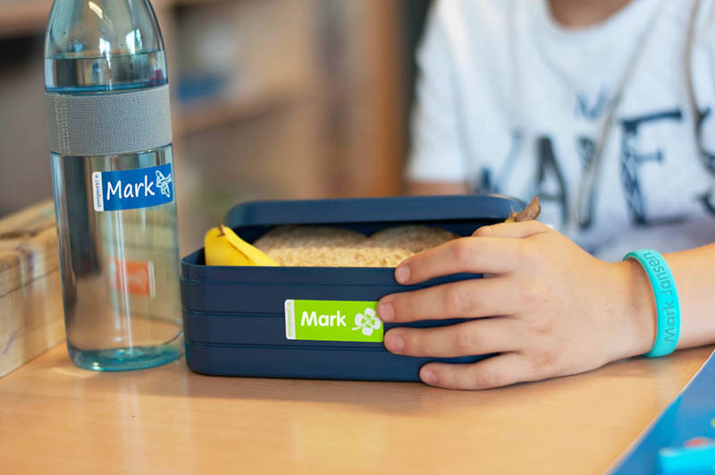 goedgemerkt, naamsticker, naamsticker broodtrommel