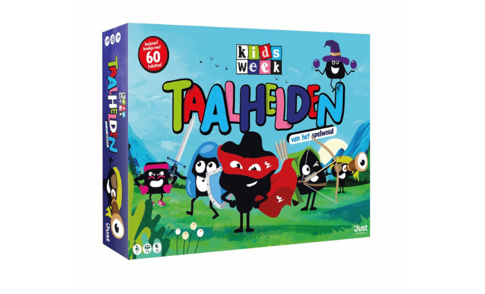 Taalspel, taalhelden van het spelwoud, taalhelden kiesweek, kidsweek spel, educatief bordspel, taal spelletjes