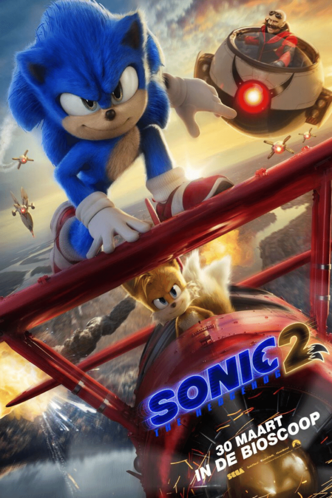 Sonic The Hedgehog 2, win vrijkaarten voor Sonic The Hedgehog 2, bioscoopkaartjes winactie, leuke kinderfilm, bioscoopfilms april 2022