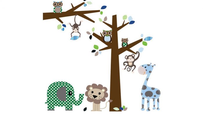 jongens babykamer, babykamer jongen, muurstickers babykamer