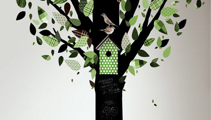 Muursticker boom KEK amsterdam