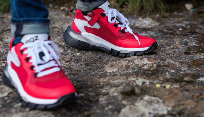 Braqeez Gio Genna - 421470 - Rood, braqeez sneakers, rode sneakers jongens, rode kindersneakers