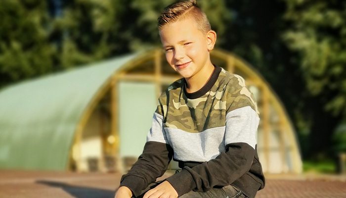 camouflageprint sweater voor jongens, camouflage print trui