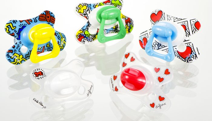 fopspenen Keith Haring, Difrax spenen, baby, hippe fopspenen