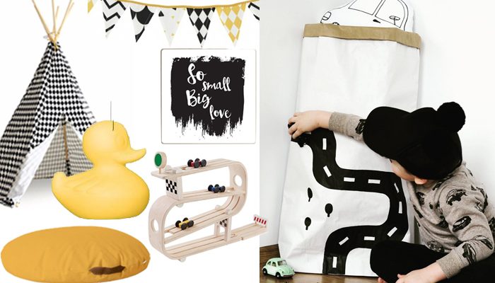 geel zwart wit jongenskamer