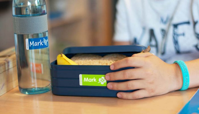 goedgemerkt, naamsticker, naamsticker broodtrommel