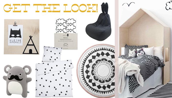 zwart wit kinderkamer, kinderkamer styling, jongenskamer